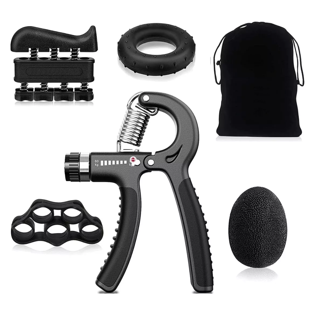 Kit Hand Grip Ejercitadores Mano Muñeca Antebrazo Graduable