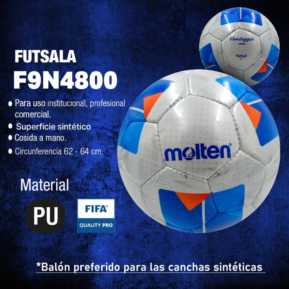 Balón de Fútbol Sala Molten F9N4800