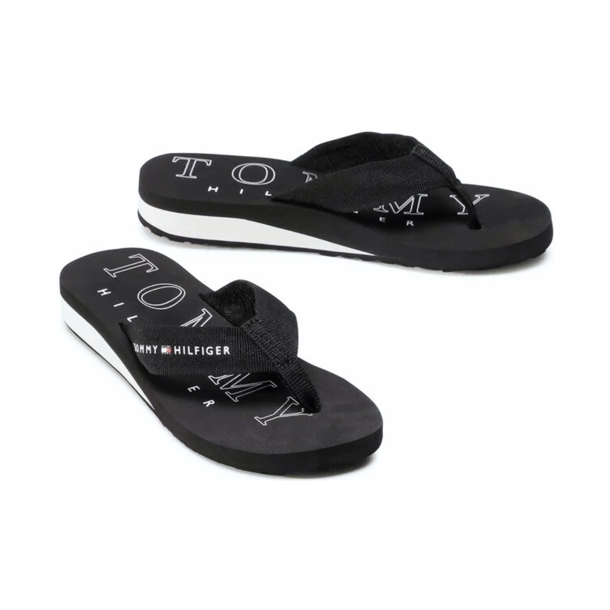 Sandalias Tommy Hilfiger Flag Wedge Flip Flop Para Mujer