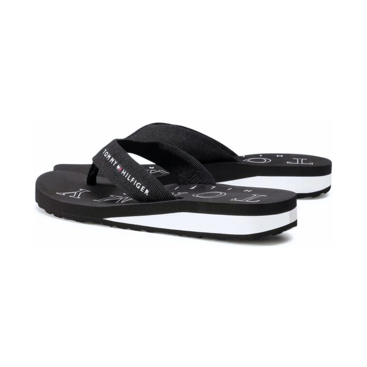 Sandalias Tommy Hilfiger Flag Wedge Flip Flop Para Mujer