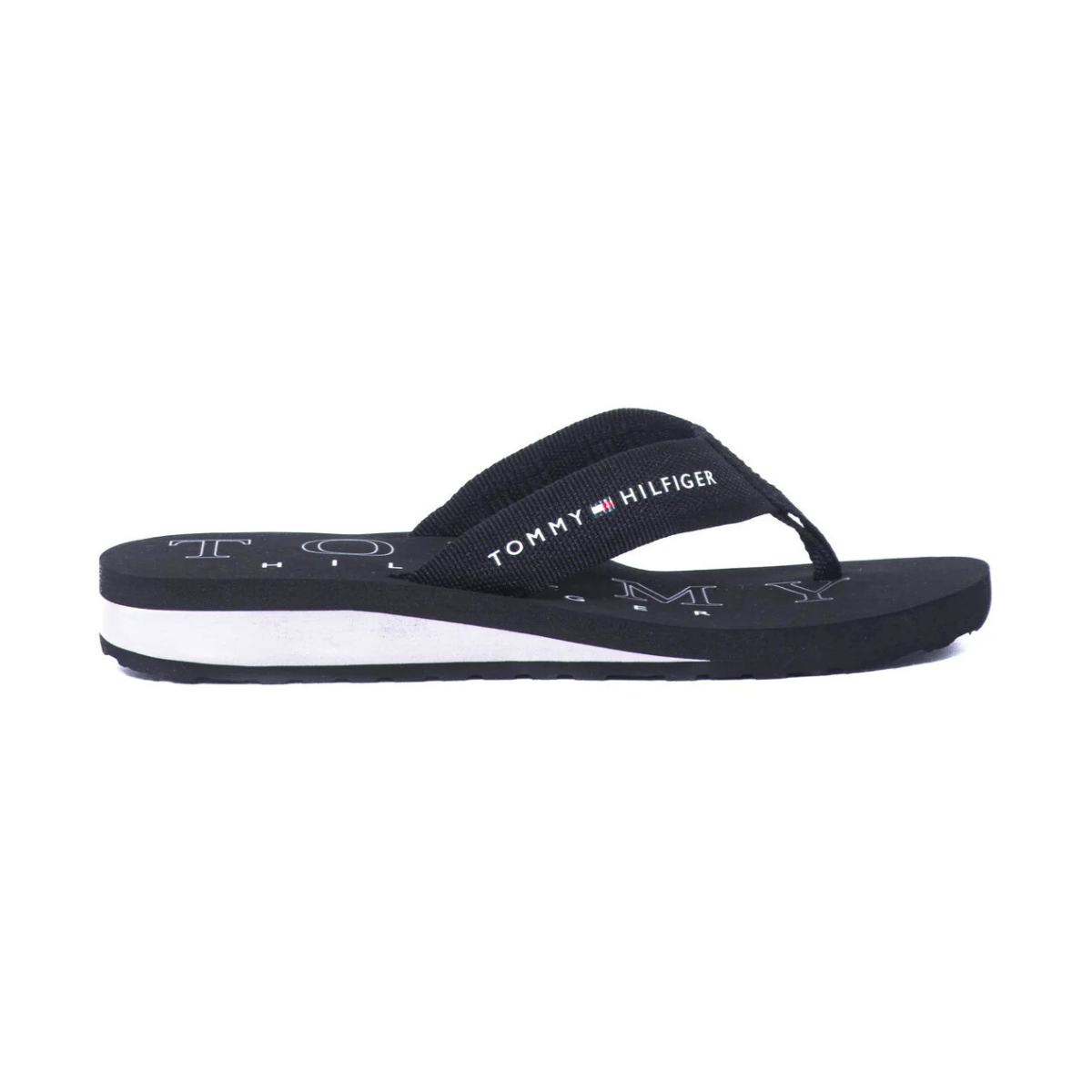 Sandalias Tommy Hilfiger Flag Wedge Flip Flop Para Mujer