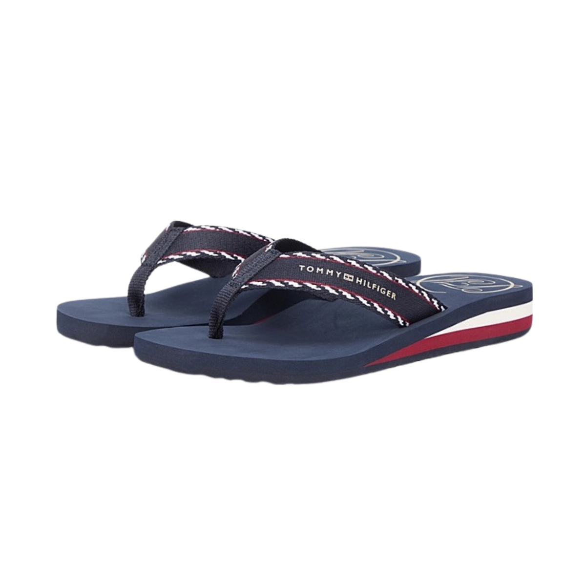 Sandalias Tommy Hilfiger Webbing Beach Para Mujer