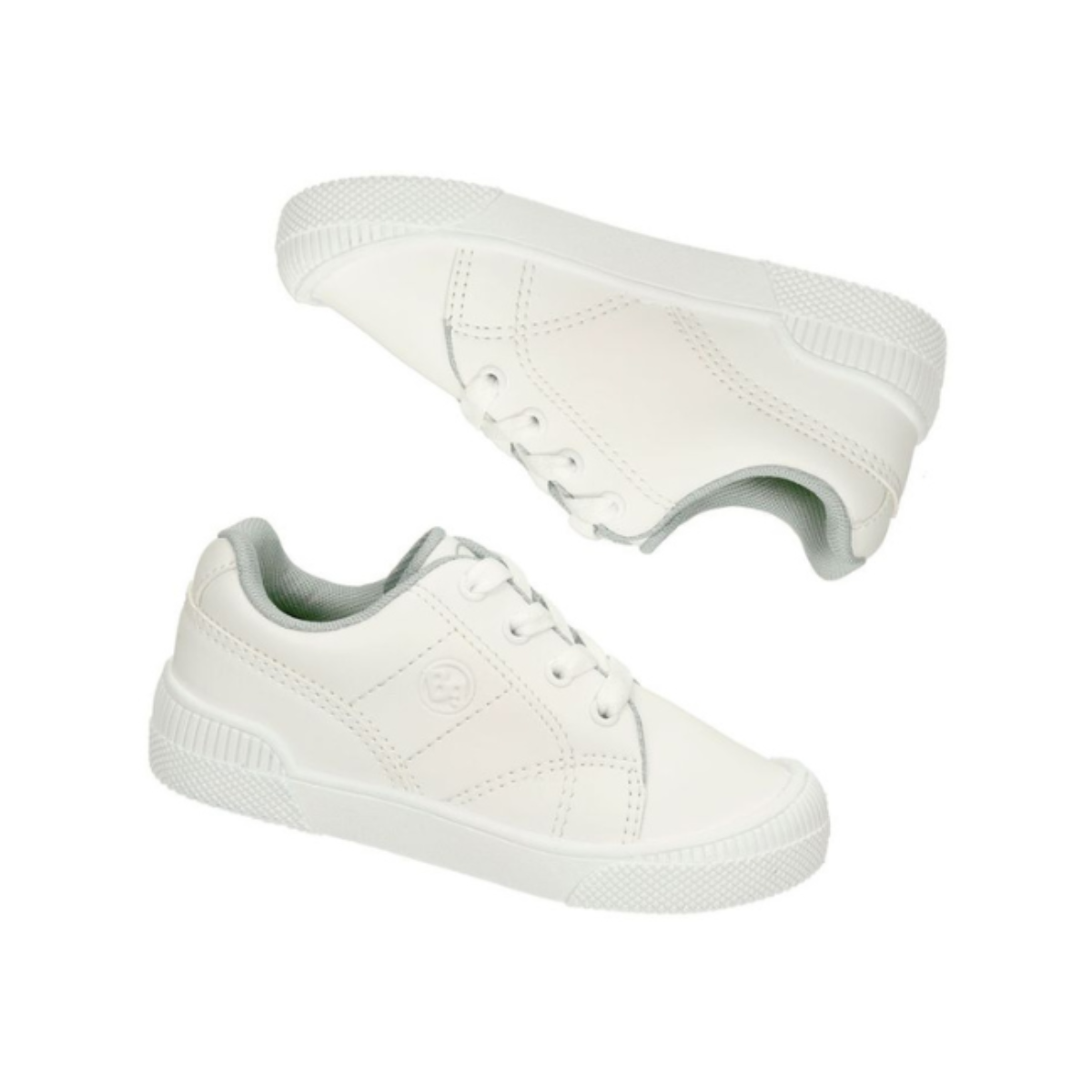 Zapatos Colegial Bubble Gummers Kristiano Blanco Para Niños